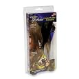 New Snap-on Feathers-Instant Feather Extenions! - L'ectric Purple and Chestnut - 2 pack -secure and comfortable fit - snaps right on - 100% real feathers