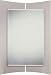 Alno Bathroom Mirror with Glass on Frosted White Glass and Curved Edges