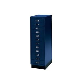 Schubladenschrank DIN A4, schwarz, 12 Schübe, 940 mm hoch