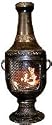 Blue Rooster - ALCH026-GA - Venetian Cast Aluminum Chiminea - Gold Accent - Large