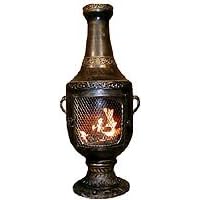 Blue Rooster - ALCH026-AG - Venetian Cast Aluminum Chiminea - Antique Green - Large by 