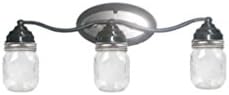 Mason jar vanity light with clear jars