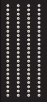 Zva Creative Self Adhesive Pearls 2.125'X6' Basic Lines 0.3cm White; 6 Items/Order