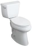 Kohler K-3422-T Wellworth Elongated Toilet With 12 Rough-In, Left-Hand Trip Lever, And Tank Cover L