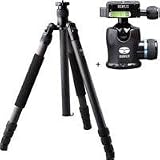 SIRUI N-2204 4 Section Carbon Fiber Tripod, Supports 33 lbs., Max Height 64 - with SIRUI K-20X 38mm Ballhead with Quick Release