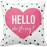 Hello Darling Heart Polka Dots 18*18 pillow Case