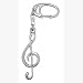 Pewter Keyring Treble Clef