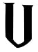 16x20 Large Letter Stencil-Wizard Font from 4 Ply Mat Board -Letter U