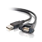 Cables to Go Panel Mount Cable - USB cable - 4 pin USB Type A (M) - 4 pin USB Type A (F) - 1 ft