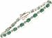 Sterling Silver Genuine Emerald & Diamond Accent Tennis Bracelet