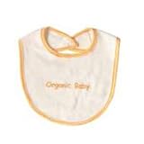Under the Nile Organic Baby Bib - Orange/White