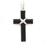 925 Silver & Black Onyx Cross Pendant