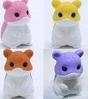 Japanese Hamster Eraser- 4 Colors! Yellow, Pink, Purple and Bronze