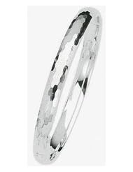 7mm 14k Fancy White Gold Bangle Bracelet