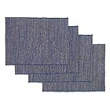 Cotton placemats, 'Blue Paradise' (set of 4)