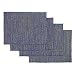 Cotton placemats, 'Blue Paradise' (set of 4)