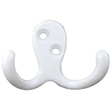 Brainerd #69278 White Double Prong Robe Hook