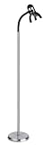 Henrik Polished Steel Gooseneck Floor Lamp LS-8530PSBLK