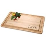 Monogrammed Cutting Board with Liquid Groove 36x24 (Maple) (1.25H x 24W x 36D)