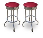 2 Glitter Wine / Maroon Vinyl Specialty / Custom Barstools Set