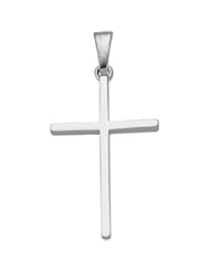 CleverEve Luxury Series 14K White Gold 1.50 grams Polished Cross Pendant 22.75 x 15.00mm