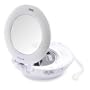Splash-proof CD Player with Am/fm Radio. Integrated Mirror. Built-in Stereo Spea
