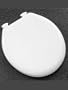 Church 300SLOW White round closed front slow-close lift-off plastic toilet seat with cover