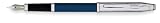 Cross Century II Chrome & Translucent Blue Lacquer Fountain Pen with X-Fine Stainless Nib
