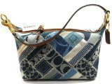 Coach Patchwork Signature Denim Pouch Bag 41461 Denim