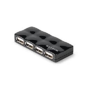 Belkin F5U404PERBLK USB 2.0 4-port Mobile Hub - Black