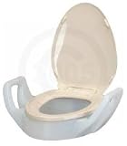 Raised Toilet Seat Riser with Arms,fit inbetween toilet bowl and toilet seat FREE SHIP
