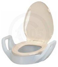 Raised Toilet Seat Riser with Arms,fit inbetween toilet bowl and toilet seat FREE SHIP