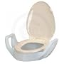 Raised Toilet Seat Riser with Arms,fit inbetween toilet bowl and toilet seat