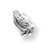 14k White Gold Praying Hands Tie Tac