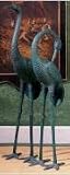 42 Tall Crane Pair Garden Decor