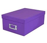 Pioneer B-1 Photo / Video Storage Box - Holds over 1,100 Photos up to 4x6" or 10 VHS Videos, Solid Color: Bright Purple.