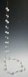 Swarovski Pearl & Swarovski Crystal Necklace, 45" Length - Cream (Coco)