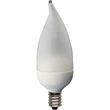 GE Lighting 76455 Energy Smart LED Bent Tip Light Bulb, White, Candelabra Base, 2-Watt