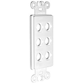New Niles MB-6D Blank Decora Faceplate Insert for Six Connectors by