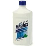 Maalox Antacid/Anti-Gas Regular Strength Liquid Mint Creme, Original relives Heartburn - 26 Oz