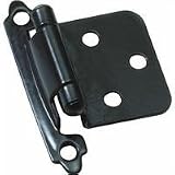 Laurey 28766 No Inset Face Mount Self-Closing Hinge, Oil Rubbed Bronze, 2-Pack
