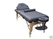 Black 77 Long 30 Wide 4 Pad Reiki Portable Massage Table with Free Half Bolster and Carry Case. have the same table in Blue, Cream, Burgundy, Pink and Purple