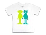 Organic Kids T-shirt - Puppy Love - relaxed fit - 5 (5-6 years) : white