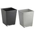 Wastebasket,Steel,6 Gallon,10-1/2