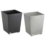 Tools & Hardware : Wastebasket,Steel,6 Gallon,10-1/2'x10-1/2'x12-1/2',Black, Sold as 1 each