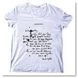 ジョン・レノンと妻のヨーコによるピースなメモ書き UネックTシャツ JOHN+YOKO