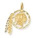 14k NFL Washington Redskins Charm