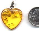 Baltic Amber 20mm Heart Pendant