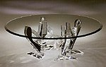 Artistic Black Round Snake Coffee Table
