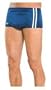 Speedo Men's Nylon Stripe Square Leg Bathing Suit
